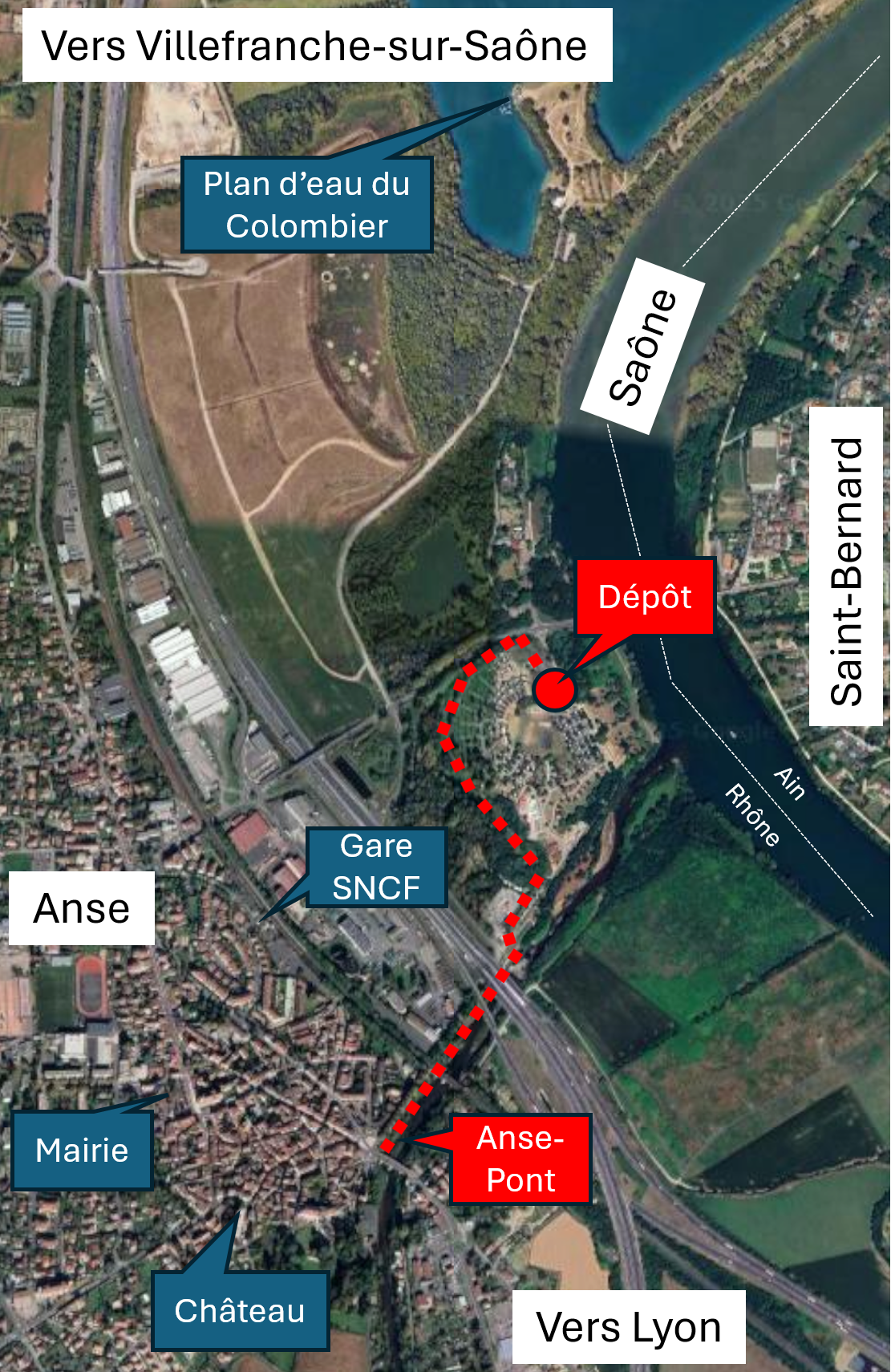 Parcours les jours de manifestation